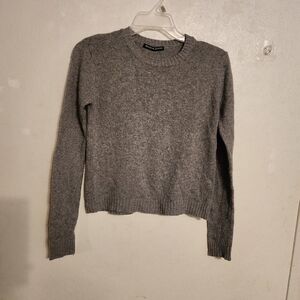 Brandy Melville Gray Crewneck Wool Blend Sweater Pit To Pit 17"